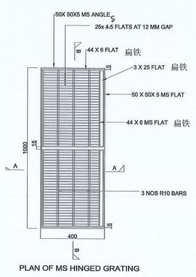 Dos Gratings de aço inoxidável da passagem da precisão espaço de aço liso 10 milímetros ou 11 milímetros e 12mm