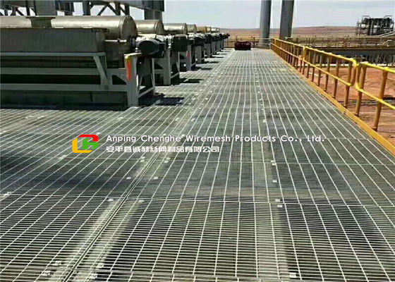 Galvanized Low Carbon Steel Bar Grating Plain Type Anti - Theft Design